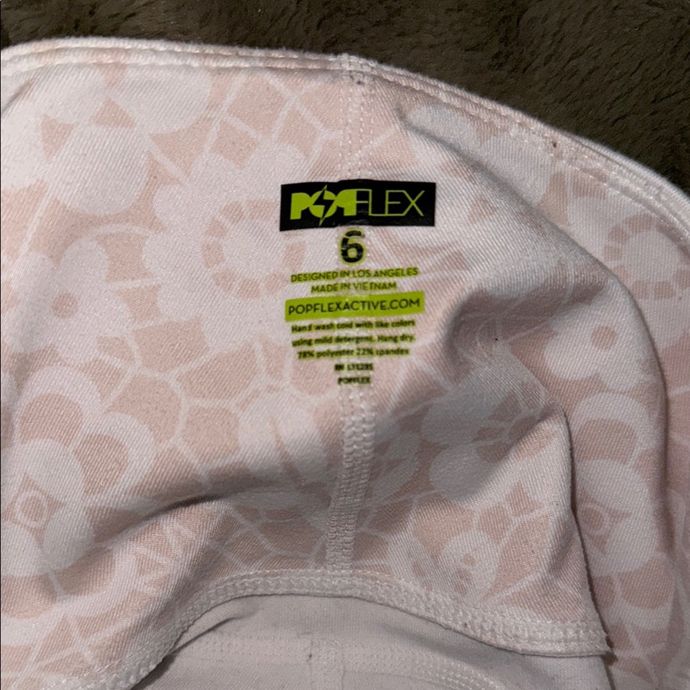 POPFLEX Floral Patterned Leggings - Cream - Picture 6 of 7